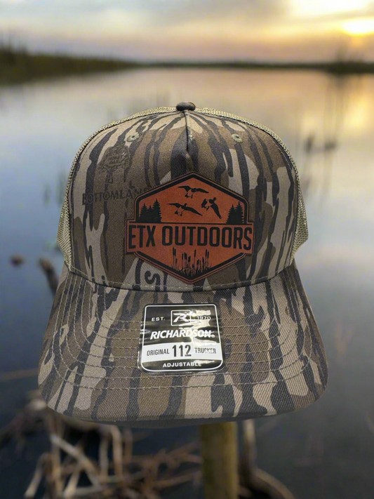 ETX Outdoors Bottomlands Camo Richardson 112 Trucker Hat